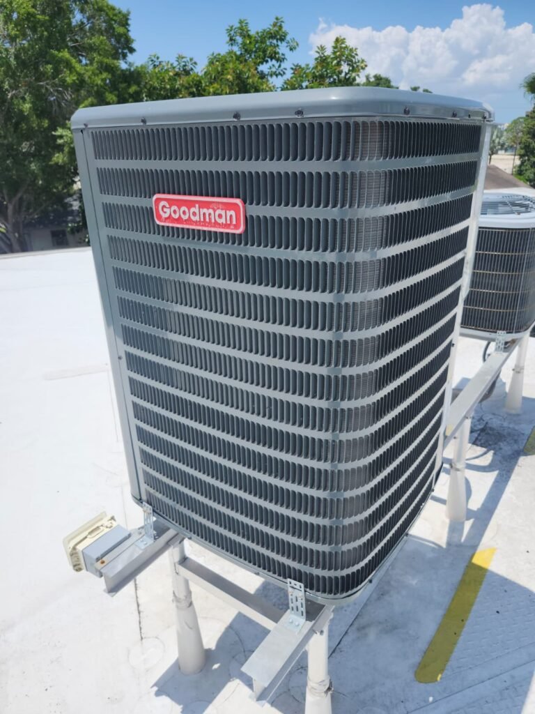 New Goodman AC condenser installed by Home Therapist in Tampa, FL 33609