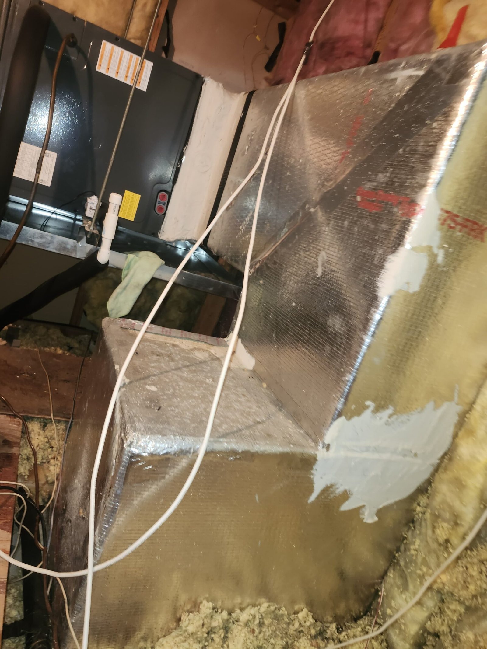 HVAC Installation in Attic - Palm Harbor, FL 34684 HVAC unit and ductwork installation in attic, Visit #4, Palm Harbor, FL 34684.