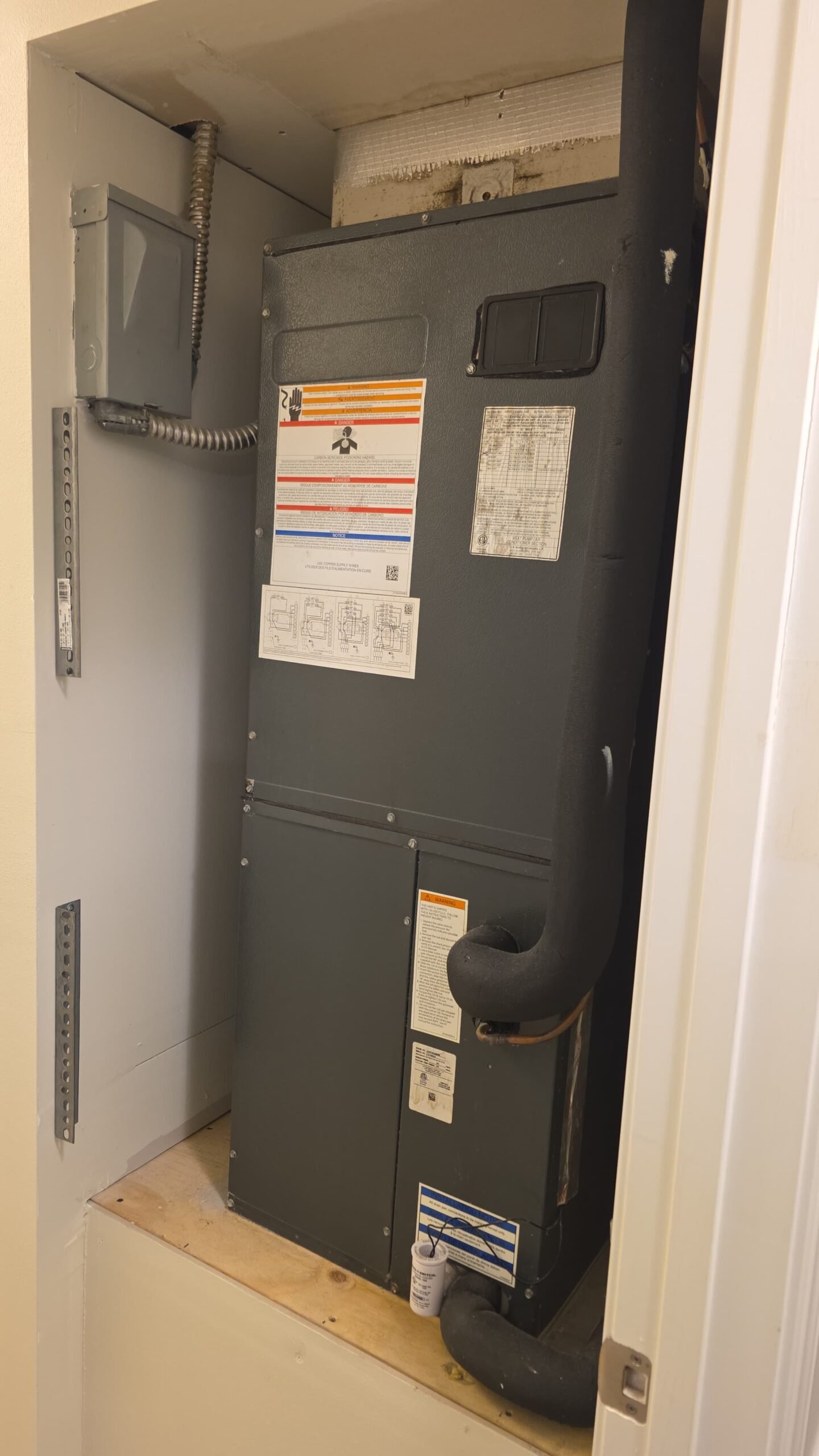 Installed HVAC unit in closet space in Palm Harbor, FL 34684 during Premium Therapy Plan 2.0.