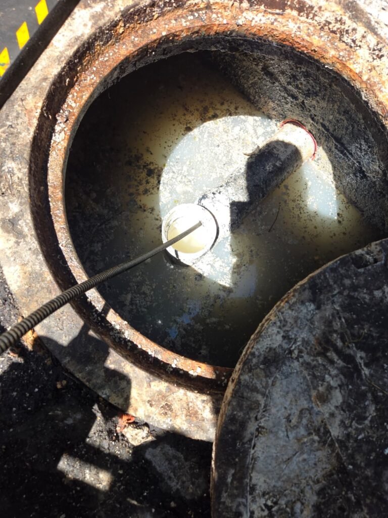 Hydro jet nozzle in a sewer pipe in St. Petersburg, FL 33701