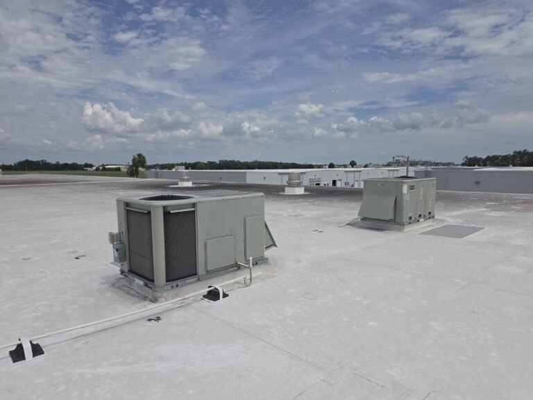 Rooftop HVAC units on a commercial building in Tampa, FL 33634