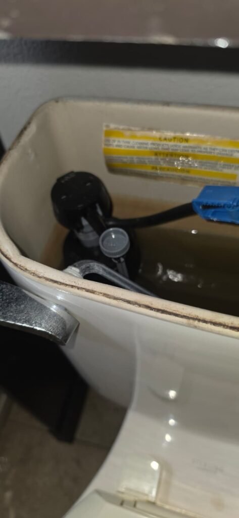 A new fill valve we installed in a toilet tank in New Port Richey, FL 34654.