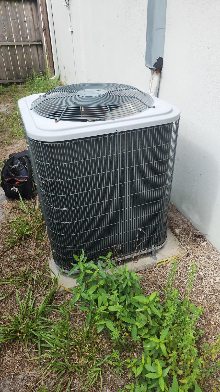 AC Unit Installation - St. Petersburg, FL 33712 Installed AC unit on concrete pad, St. Petersburg, FL 33712.