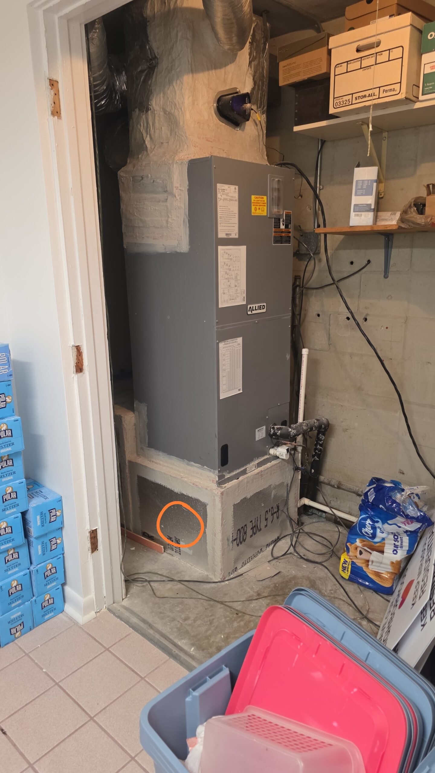 Allied HVAC system installed in utility room, Tampa, FL 33606.