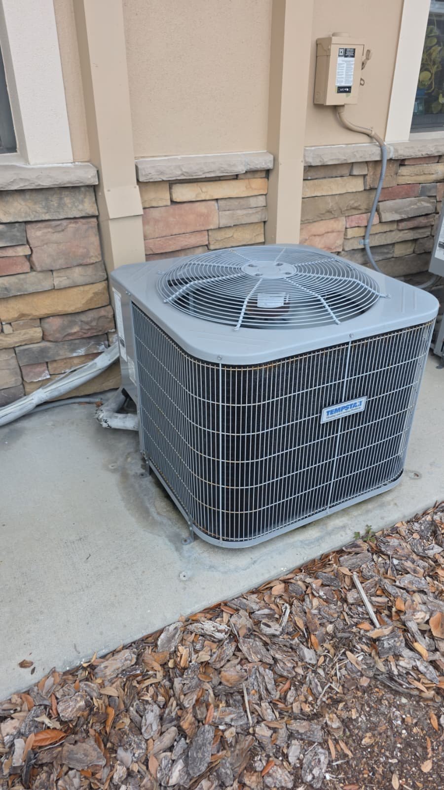 Cleaned AC Unit in New Port Richey, FL 34655 Cleaned outdoor AC unit on concrete pad in New Port Richey, FL 34655.