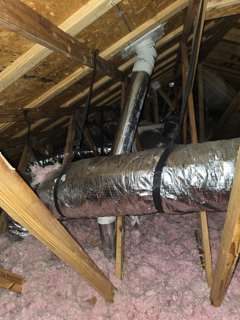 Ductwork installation in attic, San Antonio, FL 33576