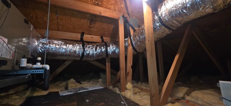 Ductwork Installation in Wesley Chapel, FL 33545 Newly installed ductwork in attic, Wesley Chapel, FL 33545