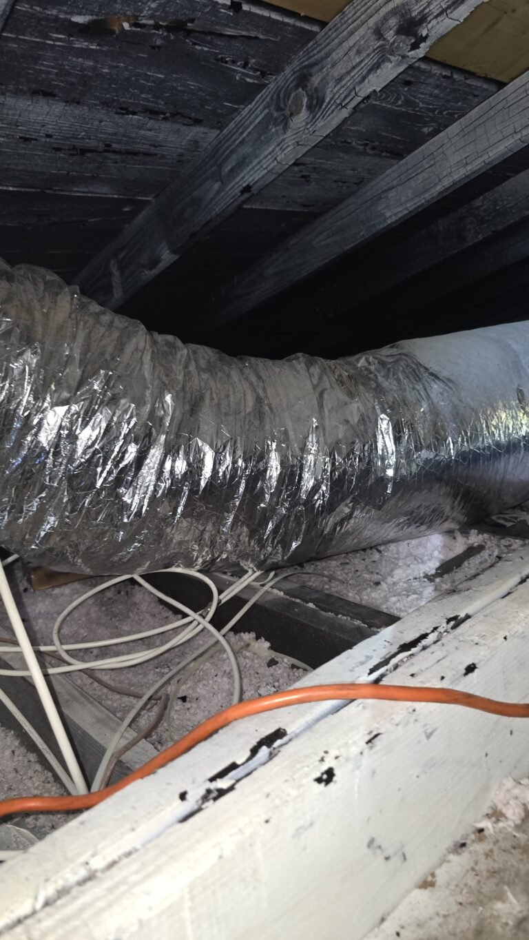 Ductwork and insulation in attic, Holiday, FL 34691