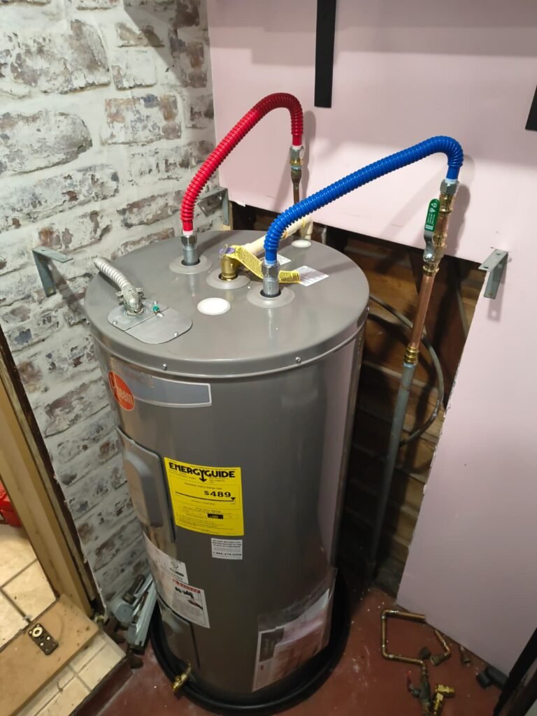 Efficient Rheem Water Heater in Tampa, FL 33616 Rheem water heater with energy guide in Tampa, FL 33616