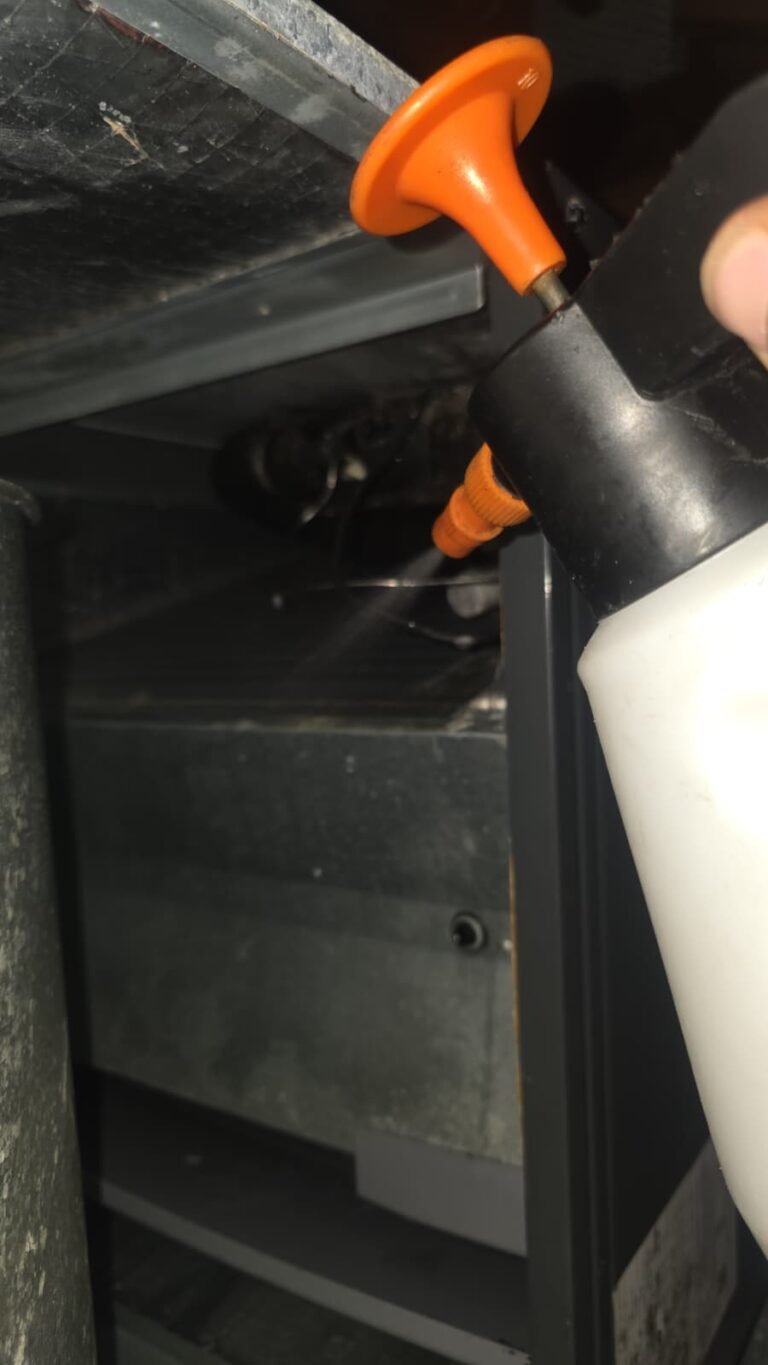 Evaporator Coil Cleaning in Brandon, FL 33511 Evaporator coil cleaning with spray bottle in Brandon, FL 33511