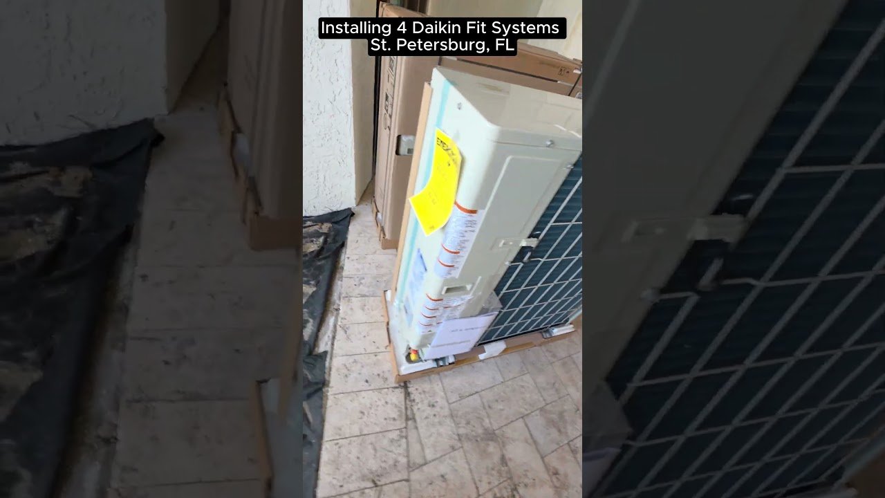 Home Therapist technician on the job: Installing 4 Daikin Fit Systems in St Petersburg, FL in St. Petersburg, Florida
