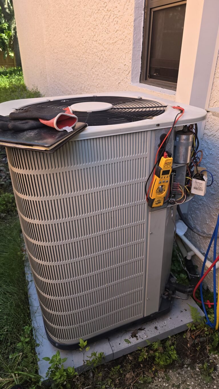 HVAC Installation in Progress, Tampa, FL 33635 HVAC unit installation in progress, Tampa, FL 33635