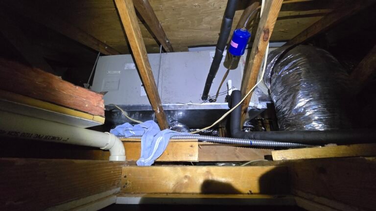 HVAC Unit and Ductwork in Attic, Tampa, FL 33635 HVAC unit and ductwork in attic, Tampa, FL 33635