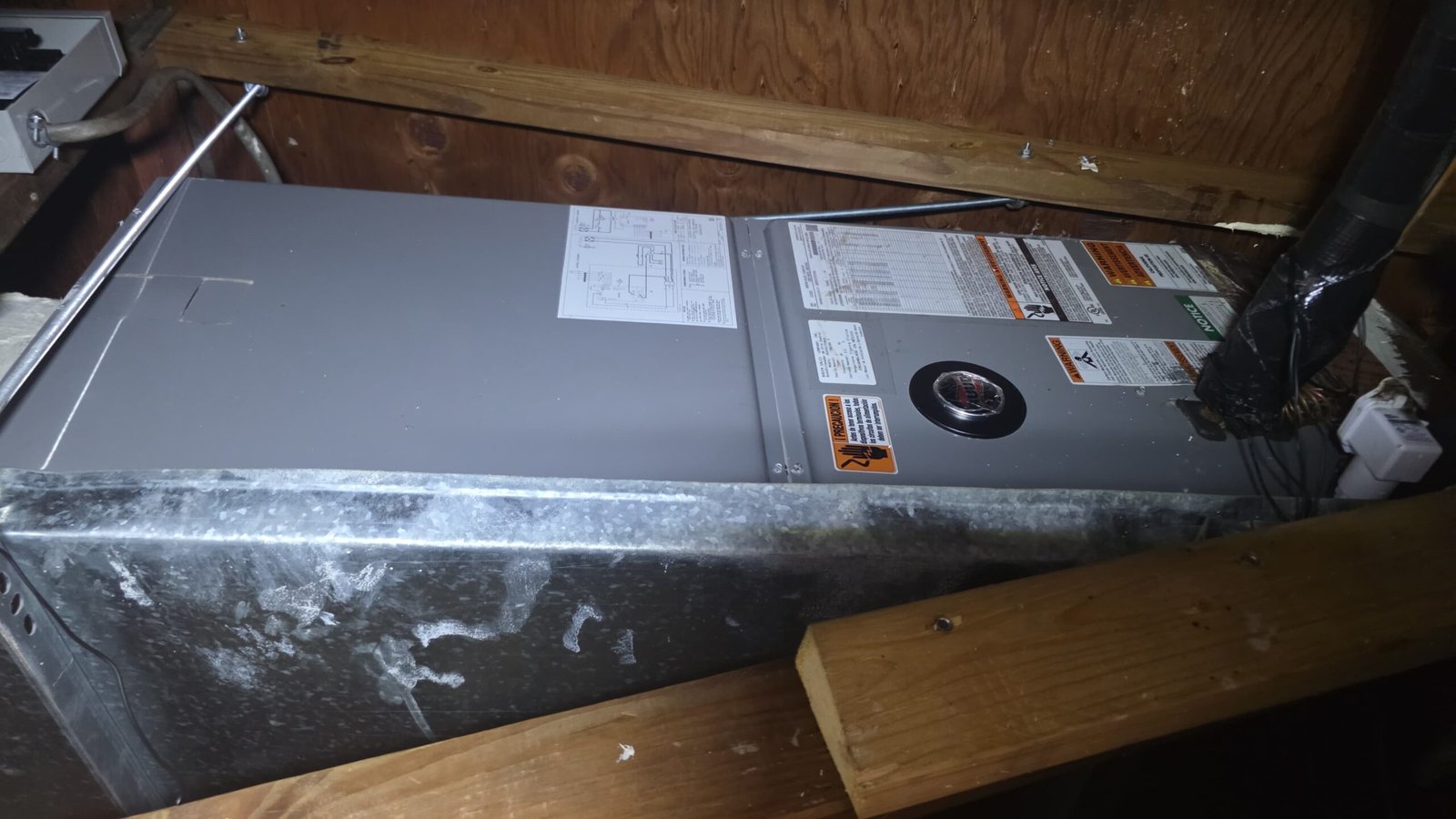 Installed HVAC air handler in attic, Largo, FL 33774.