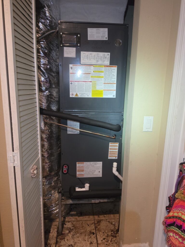 Installed Indoor HVAC Unit with Ductwork in Tampa, FL 33611 Installed indoor HVAC unit with ductwork, Tampa, FL 33611