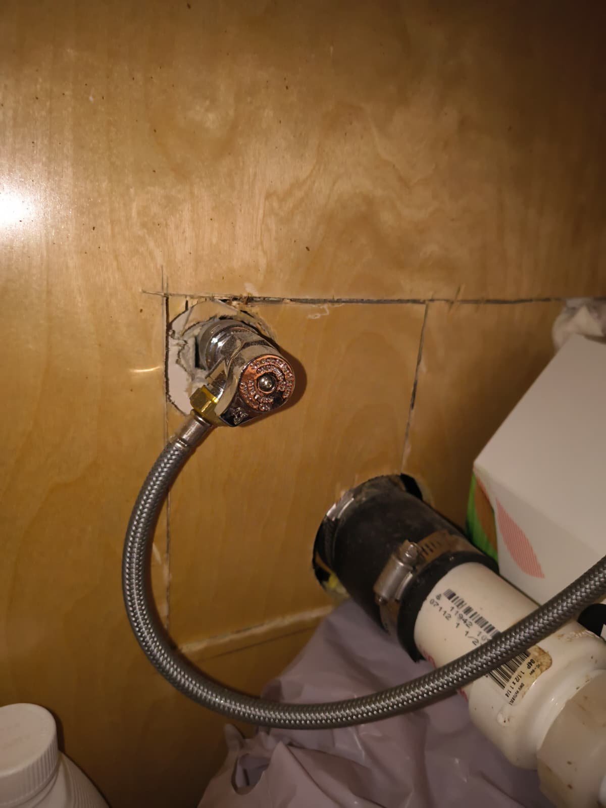 Plumbing fixture with wall cutout, Tampa, FL 33609