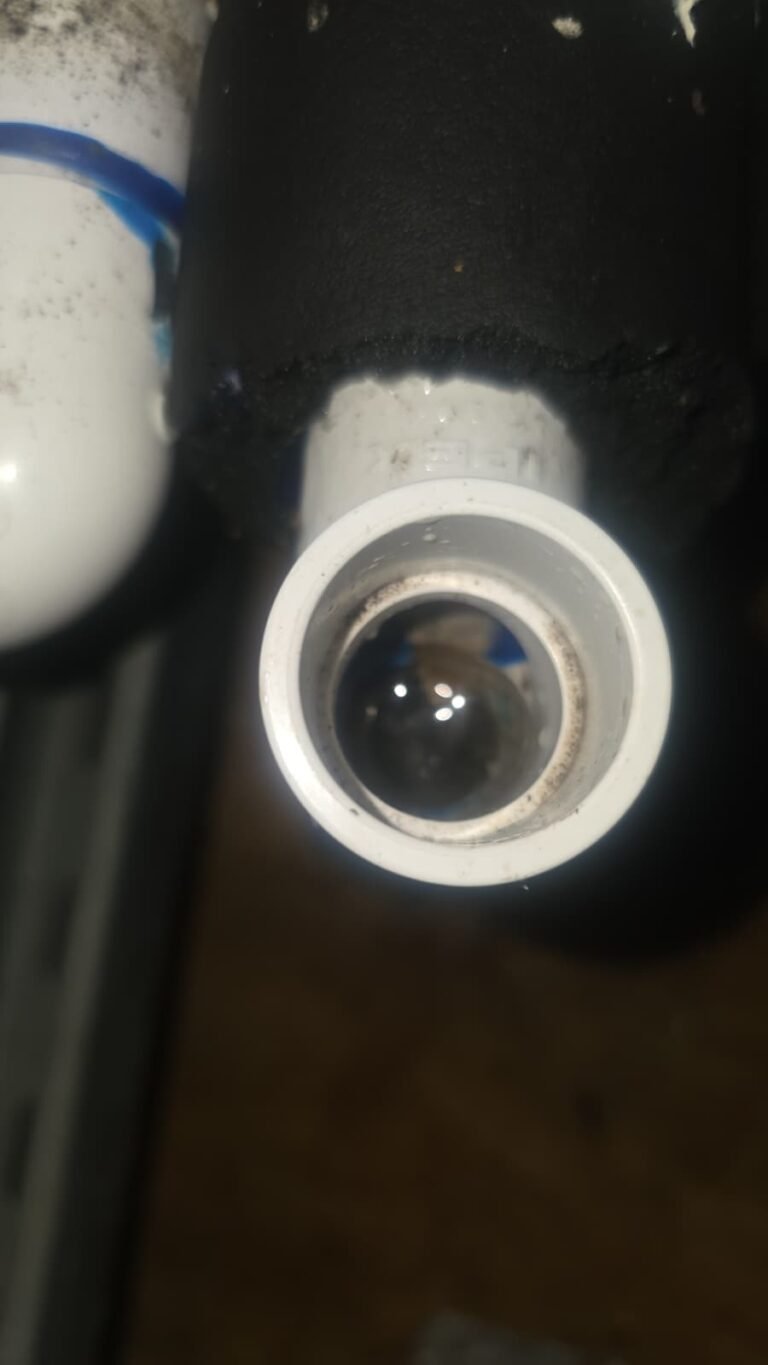 Close-up of a PVC pipe during AC service in Hudson, FL 34669