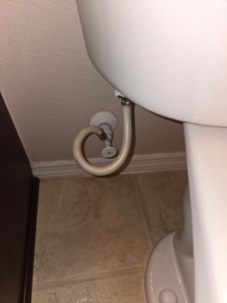 The small shut-off valve on a toilet supply line in Brandon, FL 33511.