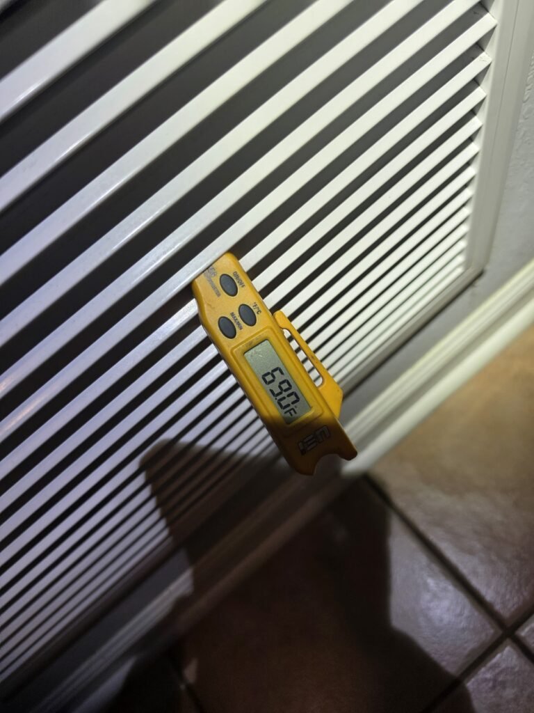 Vent temperature reading in Tampa, FL 33610