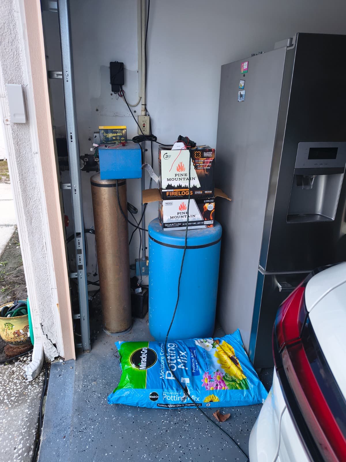 Water Filtration Setup in Tampa, FL 33635 Water filtration system setup in garage in Tampa, FL 33635.