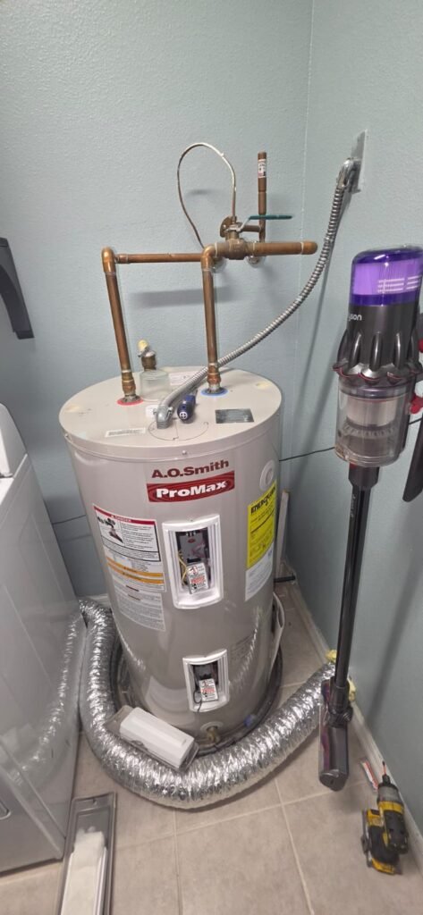 Water heater with piping in Wesley Chapel, FL 33545