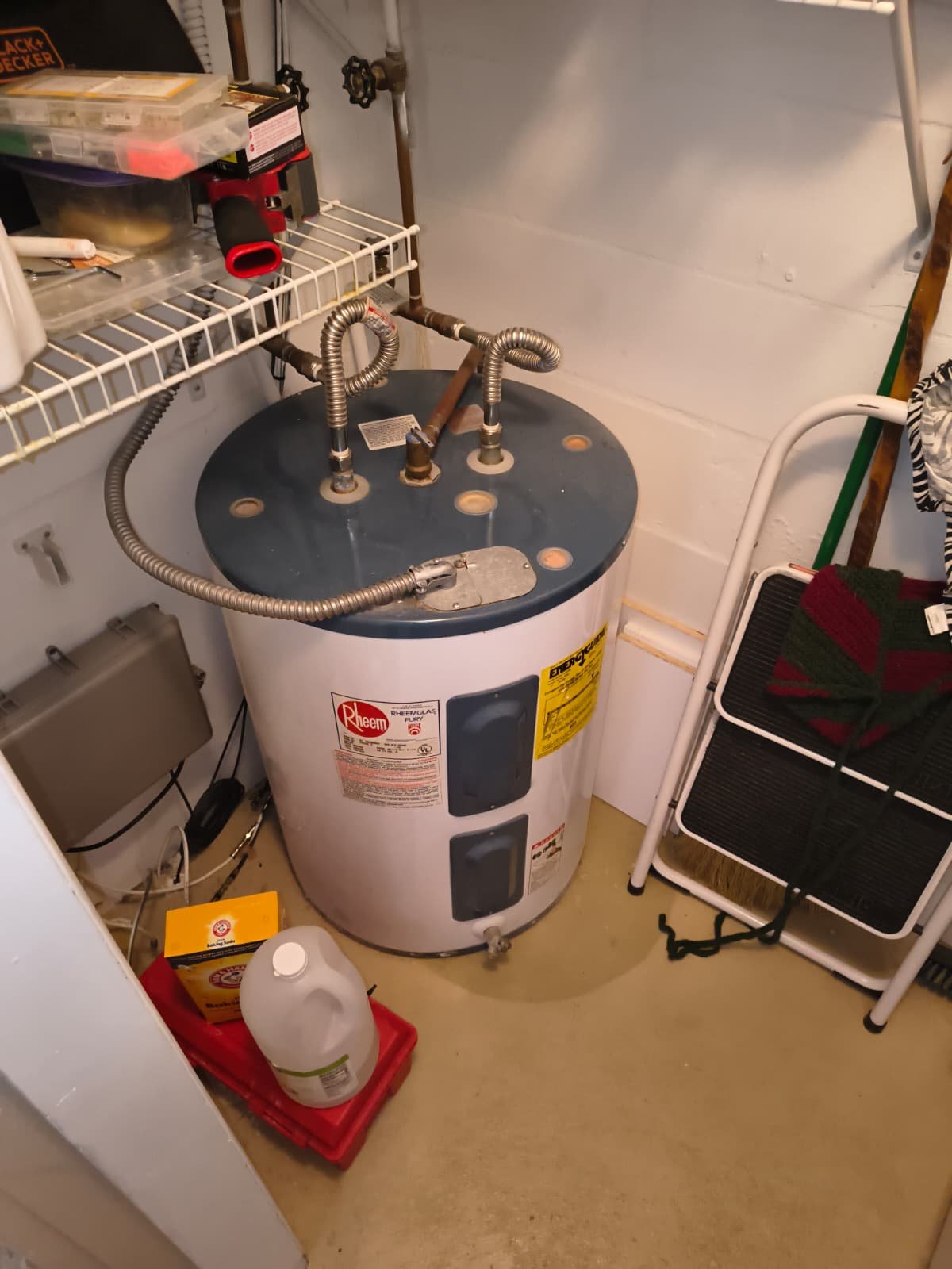 Water heater in storage area, Tampa, FL 33609