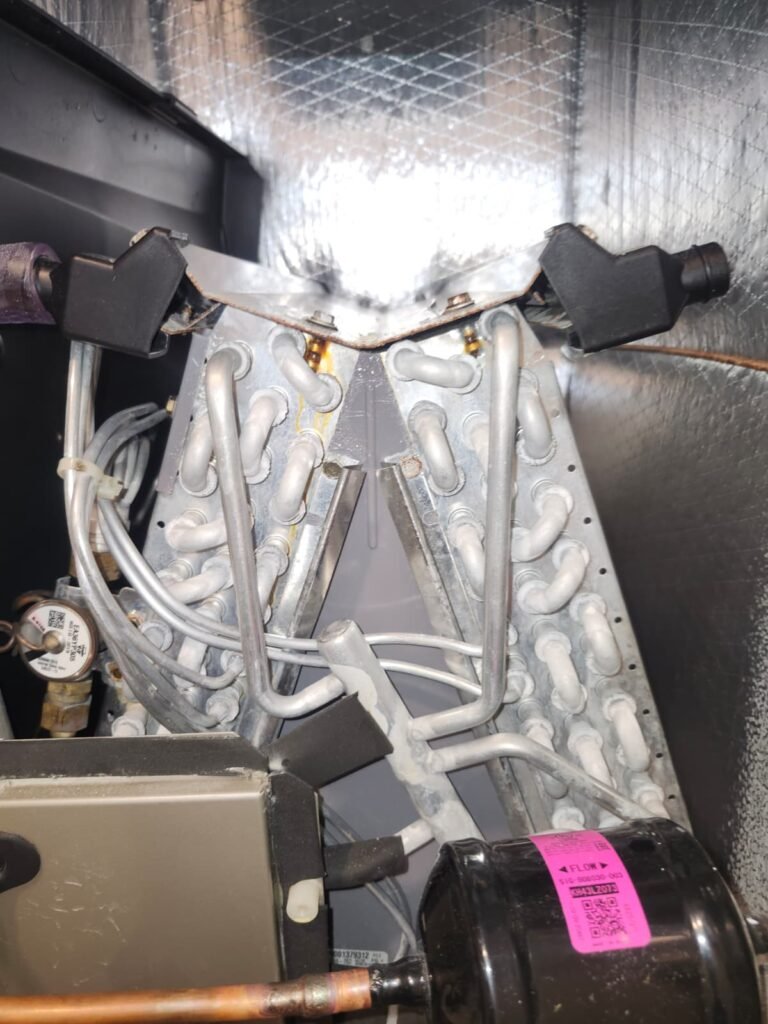Close-up of Air Handler Coil in Tampa, FL 33647 Close-up of air handler coil in HVAC system, Tampa, FL 33647