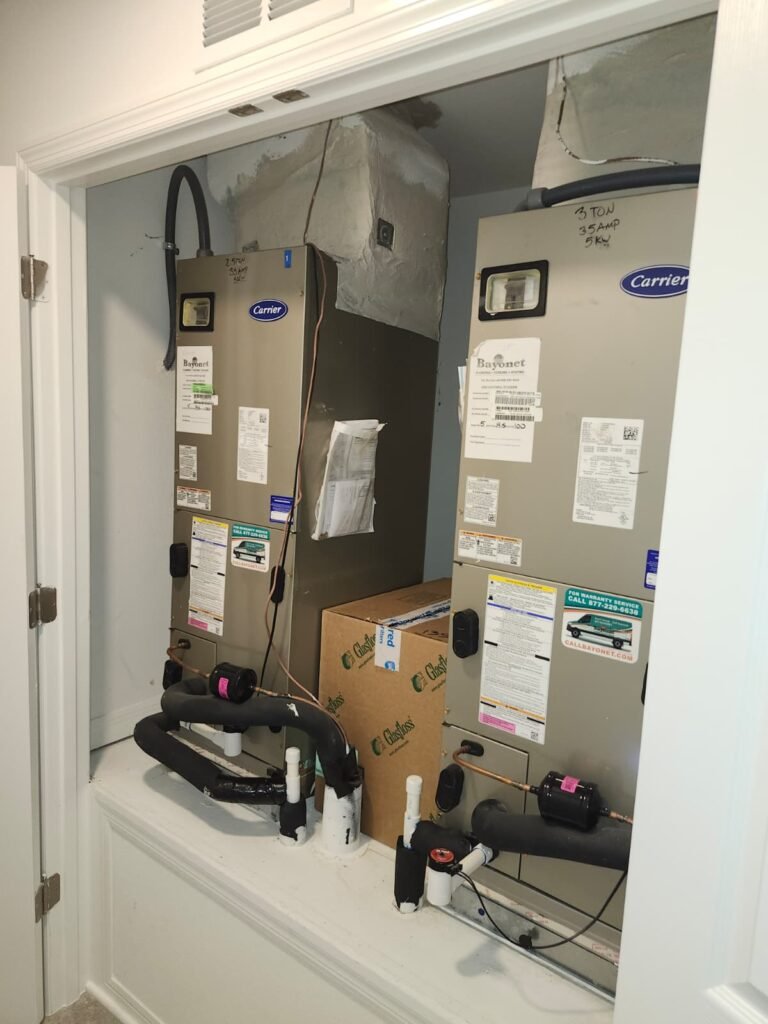Air Handler Units Installed in Tampa, FL 33647 Two air handler units installed in closet, Tampa, FL 33647