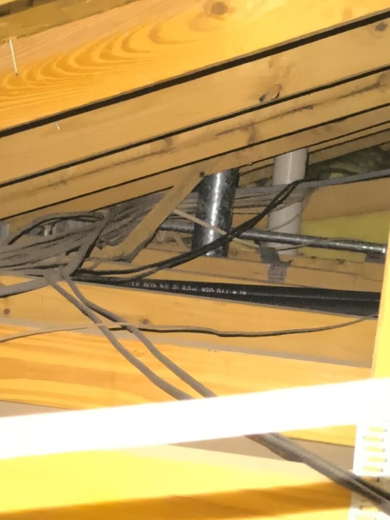 Attic area with wiring and beams, Tampa, FL 33635