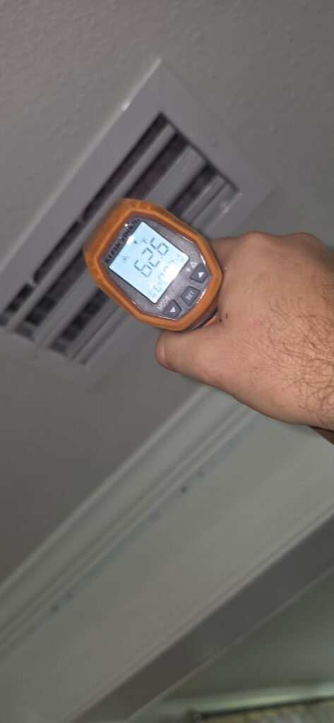 Ceiling vent temperature measurement in Tampa, FL 33603