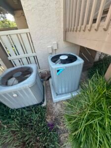 Daikin HVAC condenser under staircase, Hudson, FL 34667