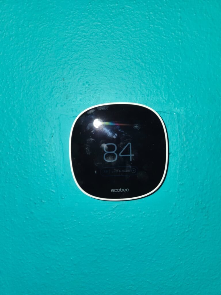 Digital Thermostat in St. Petersburg, FL 33711 Digital thermostat on wall during HVAC service in St. Petersburg, FL 33711