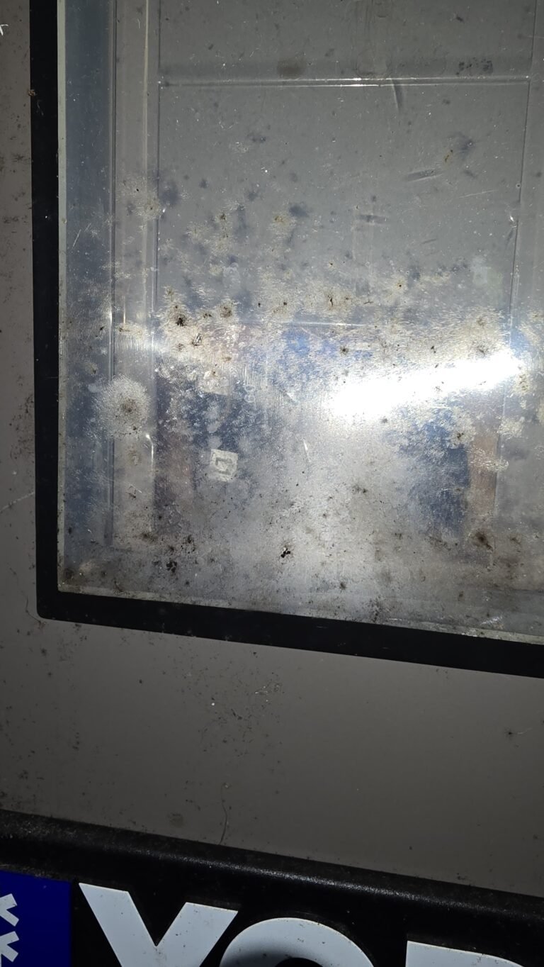 Dirty panel on HVAC unit after service in Port Richey, FL 34668