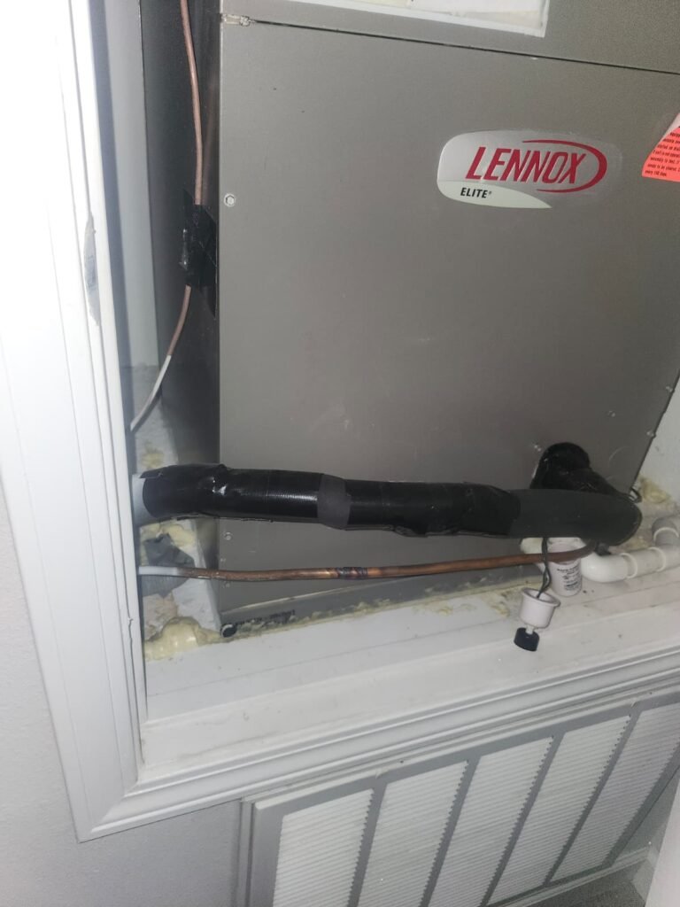 Ductwork and Piping Detail in Lutz, FL 33558 Ductwork and piping detail near air handler in Lutz, FL 33558