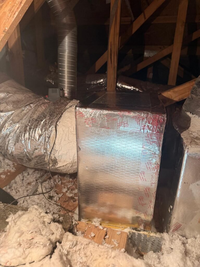 Attic ductwork with insulation, Ruskin, FL 33573
