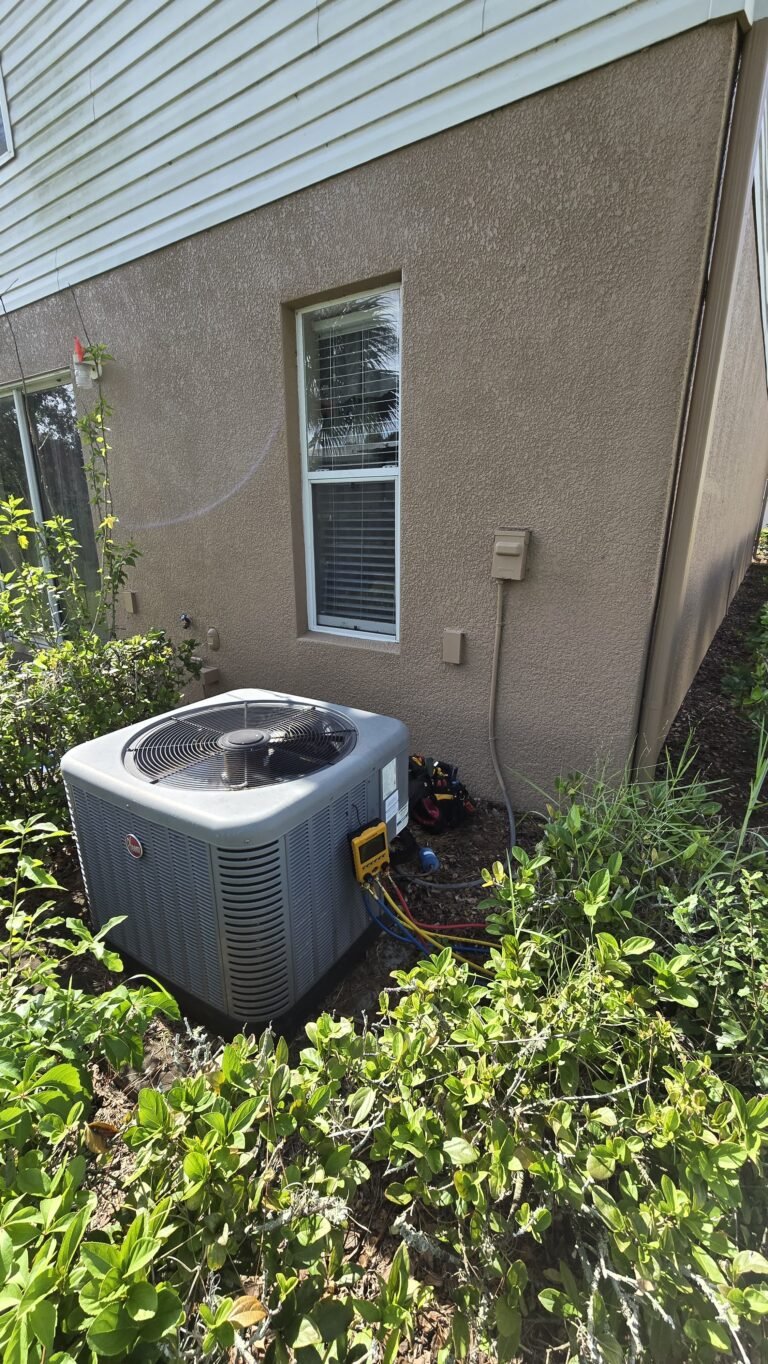 Exterior view with HVAC unit in Tampa, FL 33610