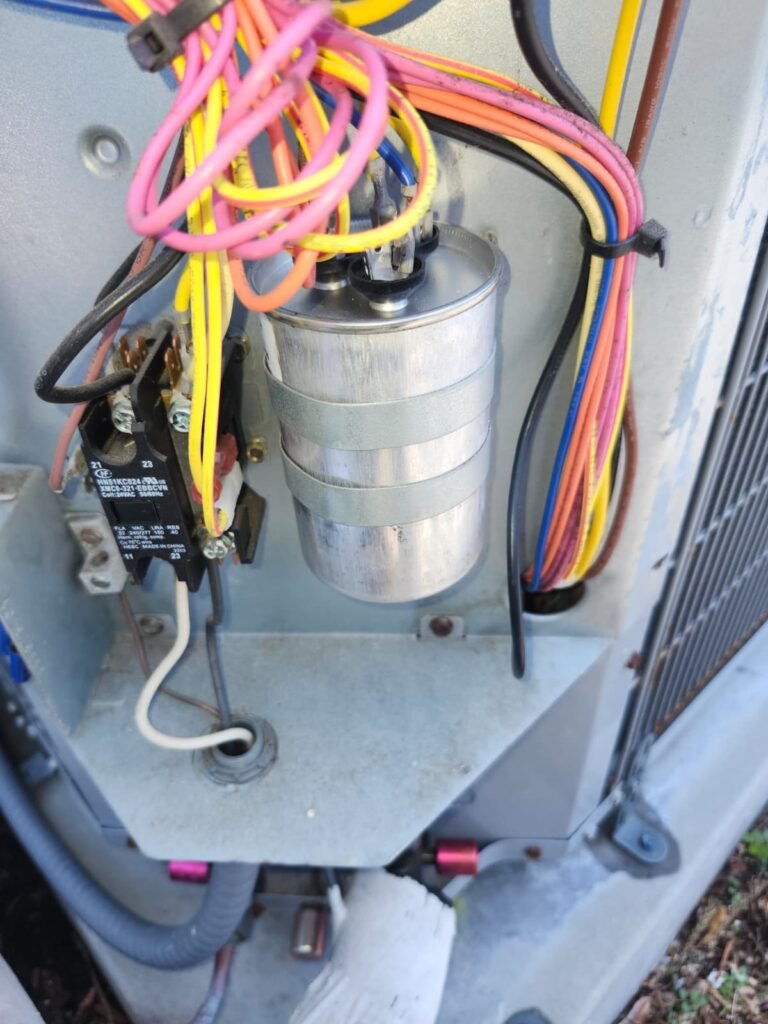 HVAC Capacitor Replacement in Belleair, FL 33756 Close-up of HVAC capacitor replacement in Belleair, FL 33756