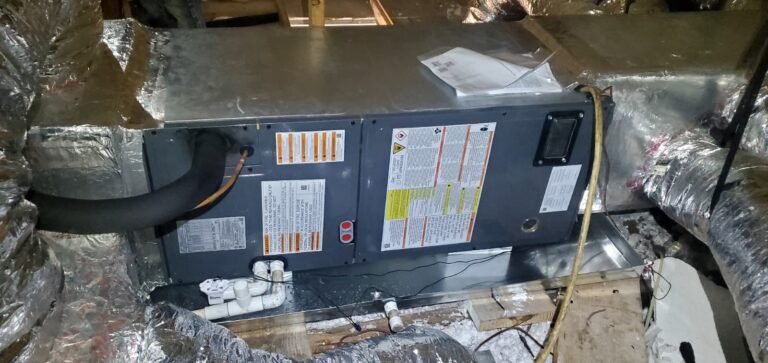 HVAC unit installation in attic, Tampa, FL 33605