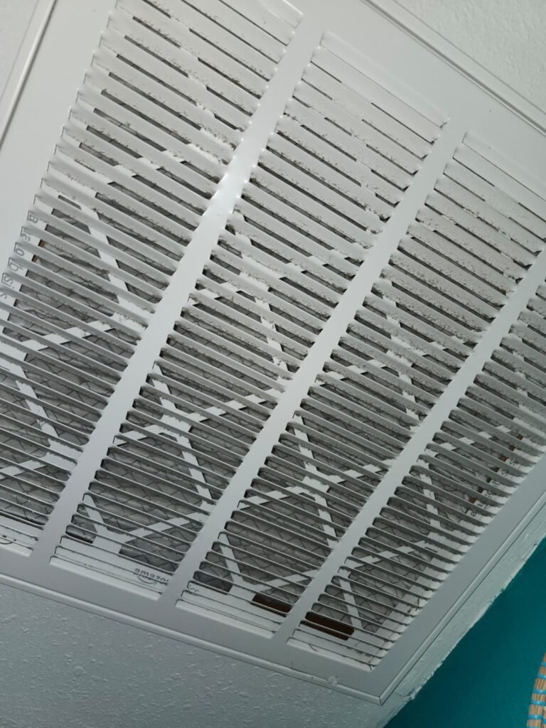HVAC Maintenance Air Vent in St. Petersburg, FL 33711 Dusty air vent during HVAC maintenance in St. Petersburg, FL 33711
