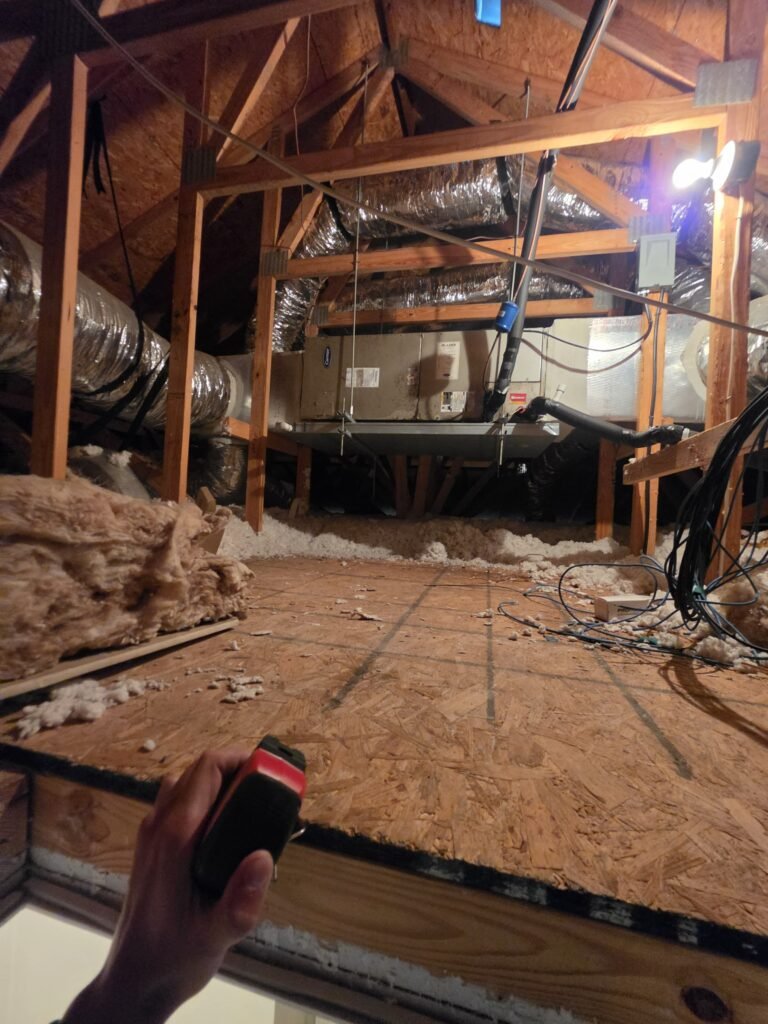 HVAC system with ductwork in attic, Tampa, FL 33611