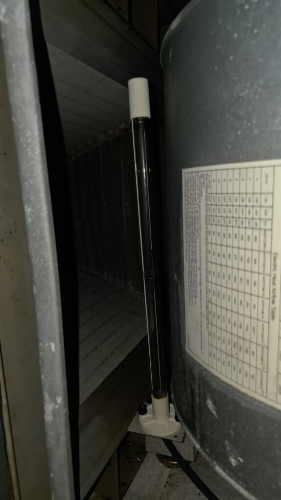 A UV lamp mounted inside an air handler in Brandon, FL 33511.