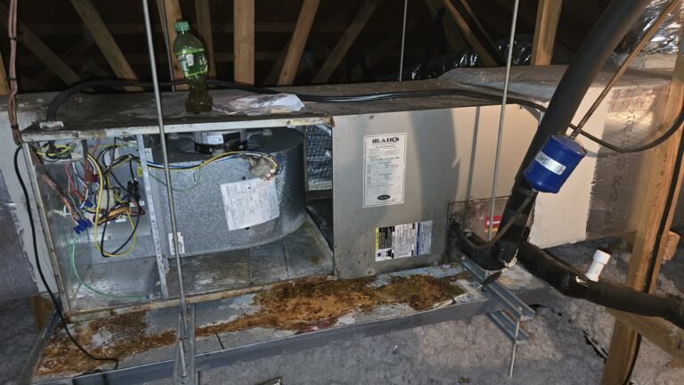 HVAC unit with wiring in attic, Tampa, FL 33611