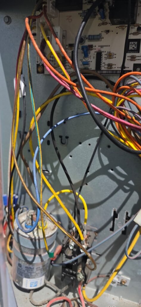 Wiring and components inside HVAC unit, Trinity, FL 34655