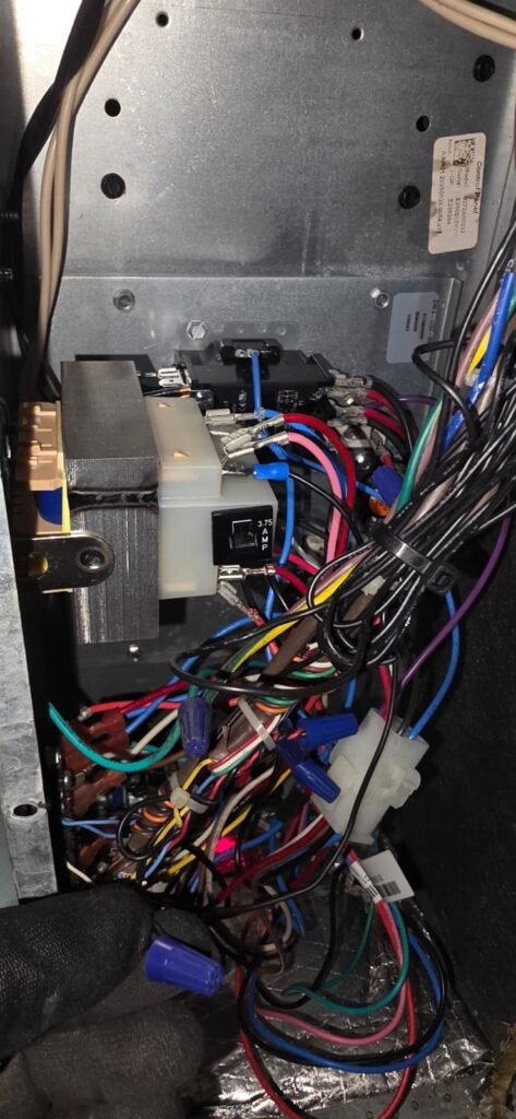 Close-up of HVAC wiring in Tampa, FL 33607