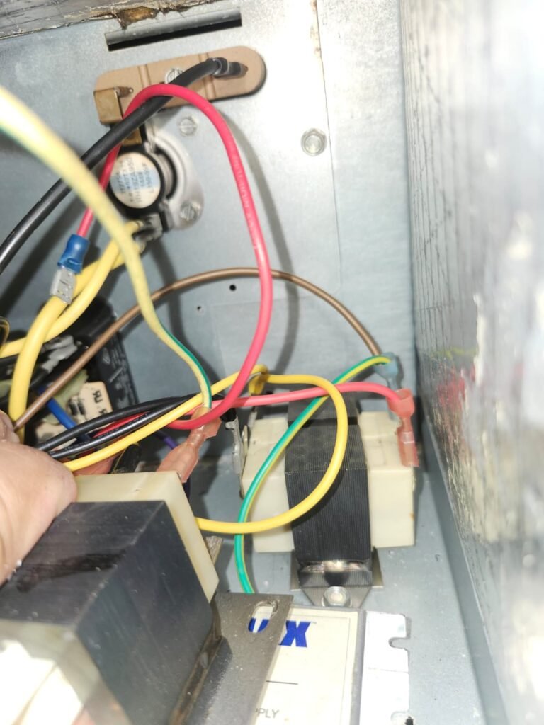 Wiring inside HVAC unit during service in Hudson, FL 34667