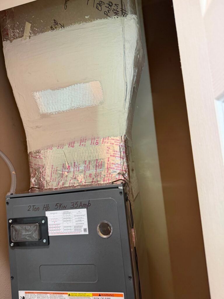 Indoor HVAC unit with ductwork in Zephyrhills, FL 33544
