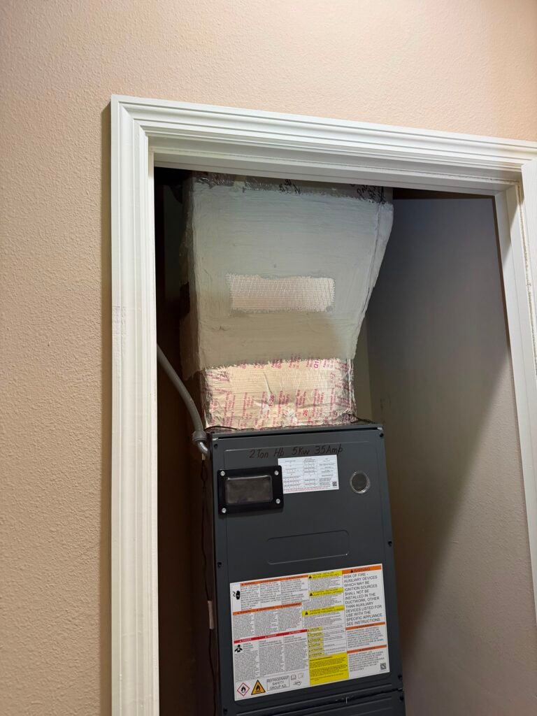 Indoor HVAC unit with ductwork in Zephyrhills, FL 33544