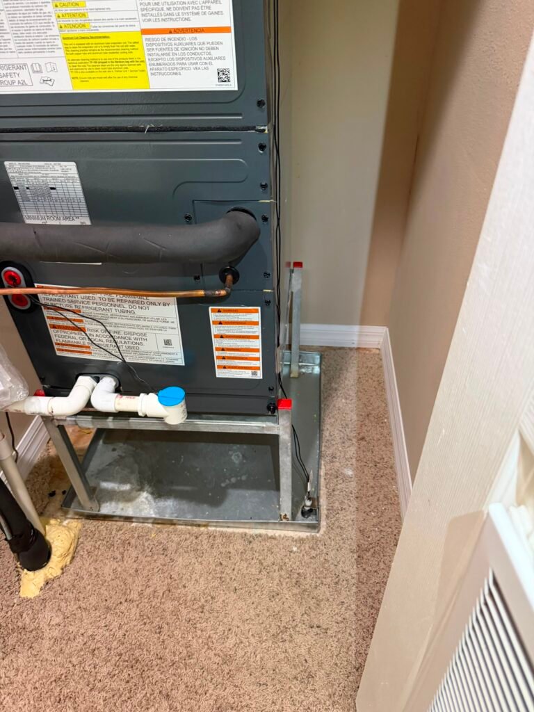 Indoor HVAC unit installation in Zephyrhills, FL 33544