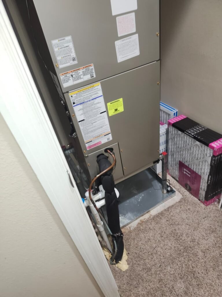 Indoor HVAC unit with piping in Zephyrhills, FL 33544