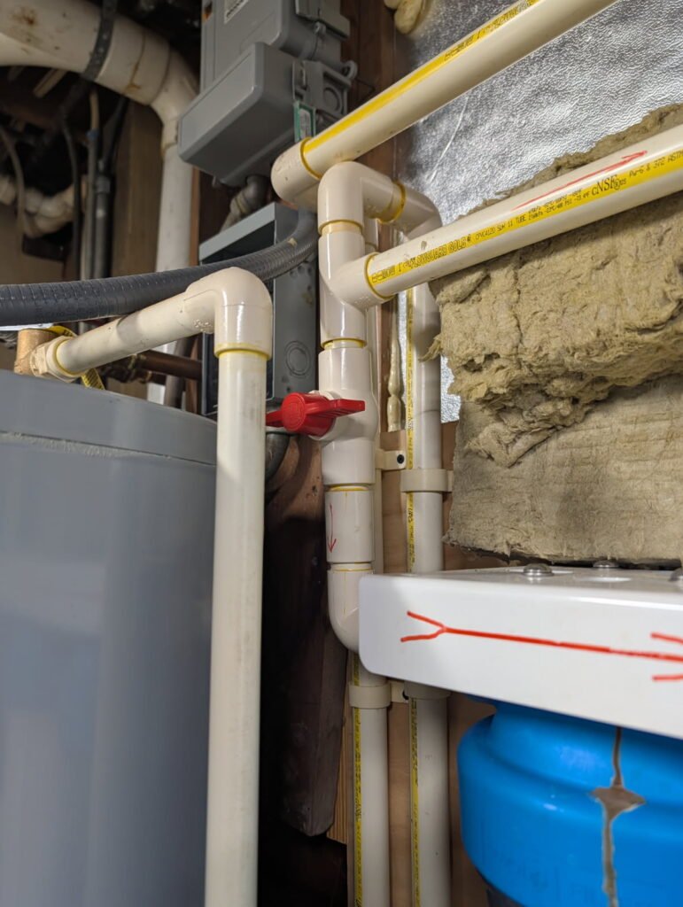 A new shut-off valve on the water lines in Tampa, FL 33635.